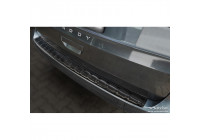 Black stainless steel rear bumper protector suitable for Volkswagen Caddy V 2020- 'Ribs'
