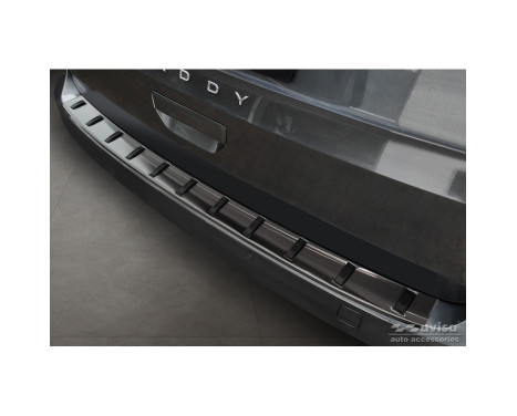 Black stainless steel rear bumper protector suitable for Volkswagen Caddy V Cargo & Combi 2020- 'STRONG EDITION&