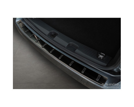 Black stainless steel rear bumper protector suitable for Volkswagen Caddy V Cargo & Combi 2020- 'STRONG EDITION&, Image 3