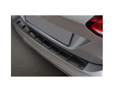 Black stainless steel rear bumper protector suitable for Volkswagen Golf VII Variant Facelift 2017-2019 (incl. R