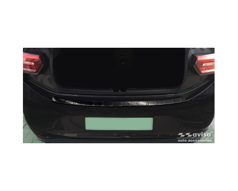 Black stainless steel Rear bumper protector suitable for Volkswagen ID.3 2020- 'Ribs', Image 3
