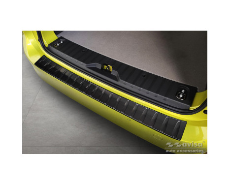 Black stainless steel rear bumper protector suitable for Volkswagen ID.Buzz 2022- 'Ribs', Image 3
