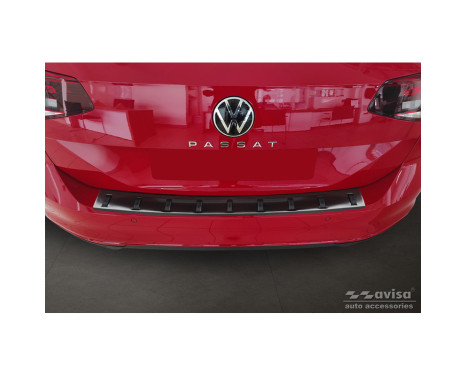 Black Stainless Steel Rear Bumper Protector suitable for Volkswagen Passat Variant 2014-2019 & Facelift 2019- (i, Image 2