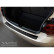 Black stainless steel rear bumper protector suitable for Volkswagen Polo VI 5-door 2017- 'Ribs'