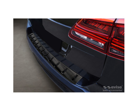 Black Stainless Steel Rear Bumper Protector suitable for Volkswagen Sharan II & Seat Alhambra II 2010- 'STRONG E