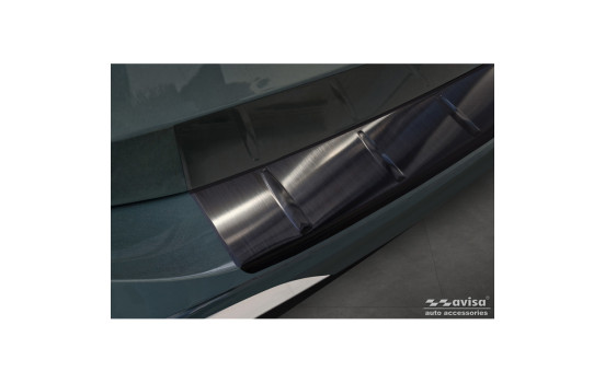 Black stainless steel rear bumper protector suitable for Volkswagen Tiguan (CT1) 2024- 'Ribs', Image 3