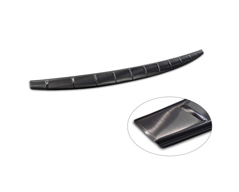 Black stainless steel rear bumper protector suitable for Volvo EX30 2023 - 'Ribs', Image 6