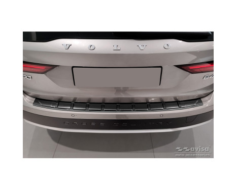 Black Stainless Steel Rear Bumper Protector suitable for Volvo V90 II 2016- (incl. Cross Country) 'STRONG EDITIO, Image 2