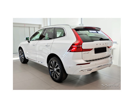 Black Stainless Steel Rear Bumper Protector suitable for Volvo XC60 II 2017-2021 & Facelift 2021- (incl. R-Desig, Image 5