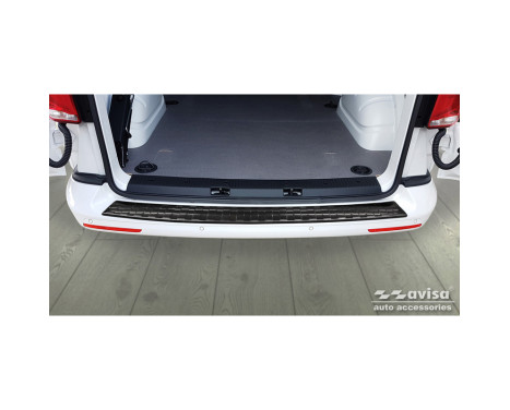 Black Stainless Steel Rear Bumper Protector suitable for VW Transporter T5 2003-2015 (all) & T6 2015- / FL 2019