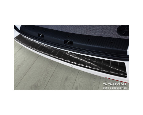 Black Stainless Steel Rear Bumper Protector suitable for VW Transporter T5 2003-2015 (all) & T6 2015- / FL 2019, Image 2
