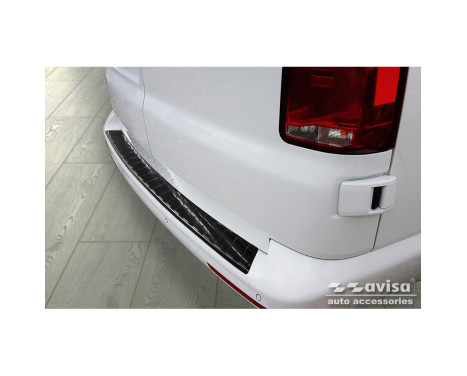Black Stainless Steel Rear Bumper Protector suitable for VW Transporter T5 2003-2015 (all) & T6 2015- / FL 2019, Image 3