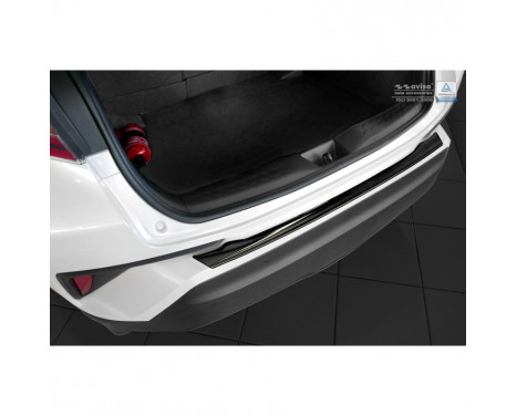 Black stainless steel Rear bumper protector Toyota C-HR 2016- 'Ribs'
