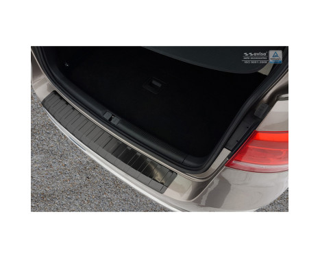 Black stainless steel rear bumper protector Volkswagen Passat 3C Variant 2011-2014 'Ribs', Image 2
