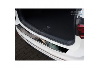 Black stainless steel rear bumper protector Volkswagen Tiguan II incl. Allspace 2016- 'Ribs'