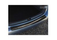 Black stainless steel rear bumper protector Volkswagen Touran II 2010-2015 'Ribs'