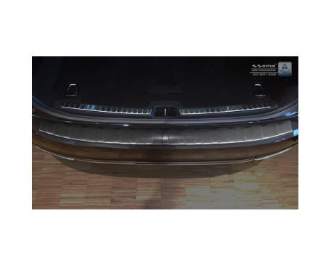 Black stainless steel rear bumper protector Volvo V90 9 / 2016- 'Ribs', Image 3
