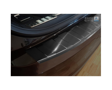Black stainless steel rear bumper protector Volvo V90 9 / 2016- 'Ribs', Image 4
