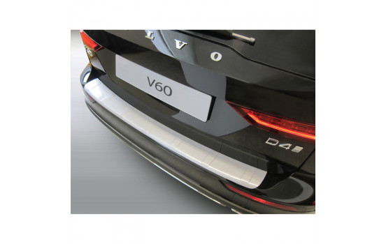 Bumper protector suitable for Volvo V60 II 2018- Silver 'Ribbed'