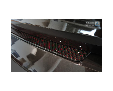 Carbon Bumper protector suitable for BMW 7-Series G11/G12 2015- Red-Black Carbon, Image 5