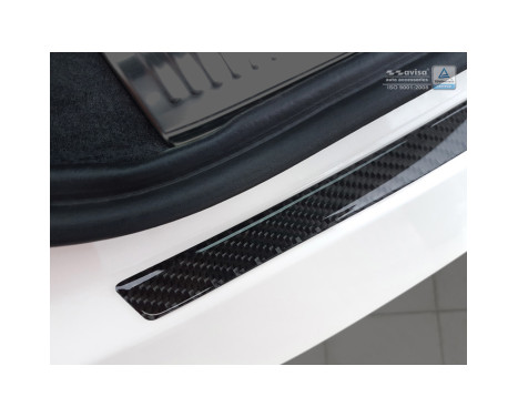 Carbon Rear bumper protector suitable for Audi Q3 2011-2015 & 2015- Black Carbon, Image 3