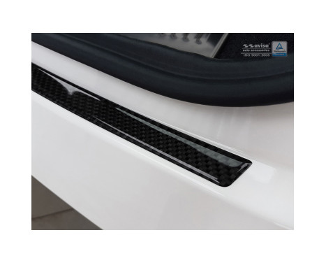 Carbon Rear bumper protector suitable for Audi Q3 2011-2015 & 2015- Black Carbon, Image 4