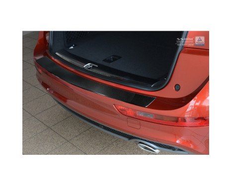 Carbon Rear bumper protector suitable for Audi Q5 2008-2016 Black Carbon