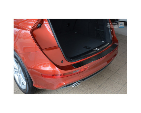 Carbon Rear bumper protector suitable for Audi Q5 2008-2016 Black Carbon, Image 2