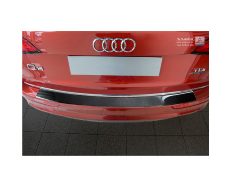 Carbon Rear bumper protector suitable for Audi Q5 2008-2016 Black Carbon, Image 3