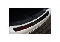 Carbon Rear bumper protector suitable for Mercedes C-Class W205 Sedan 2014- Red-Black Carbon
