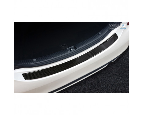Carbon Rear bumper protector suitable for Mercedes CLS (C218) 2014- Black Carbon