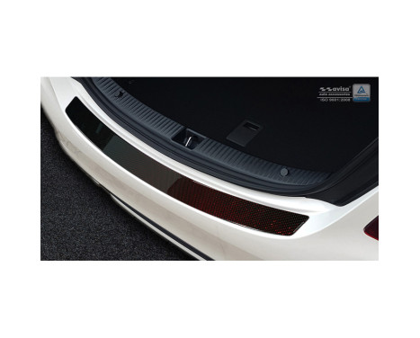 Carbon Rear bumper protector suitable for Mercedes CLS (C218) 2014- Red-Black Carbon, Image 2