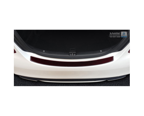 Carbon Rear bumper protector suitable for Mercedes CLS (C218) 2014- Red-Black Carbon, Image 3