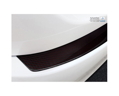 Carbon Rear bumper protector suitable for Mercedes CLS (C218) 2014- Red-Black Carbon, Image 5