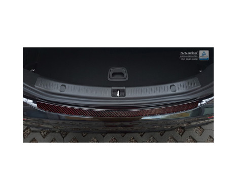 Carbon Rear bumper protector suitable for Mercedes E-Class W213 Sedan 2016- Red-Black Carbon, Image 3