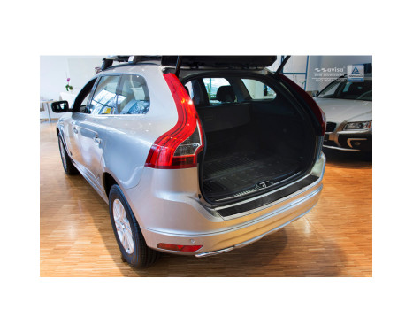 Carbon Rear bumper protector suitable for Volvo XC60 2013-2016 Black Carbon, Image 2