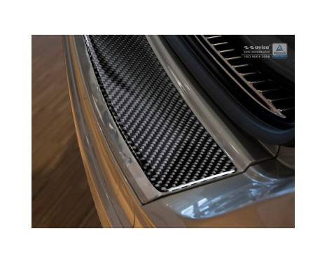 Carbon Rear bumper protector suitable for Volvo XC60 2013-2016 Black Carbon, Image 4