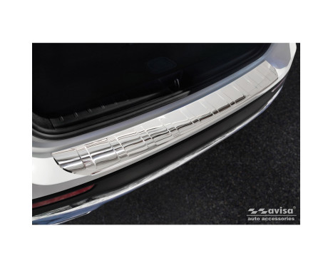 Chrome stainless steel bumper protector suitable for Mercedes GLB (X247) 2019- 'Ribs'