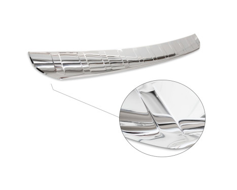 Chrome stainless steel bumper protector suitable for Mercedes GLB (X247) 2019- 'Ribs', Image 5