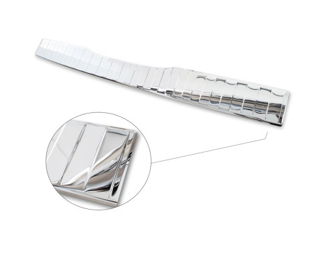 Chrome stainless steel bumper protector suitable for Mercedes Vito / V-Class 2014- 'Ribs' 'XL', Image 6