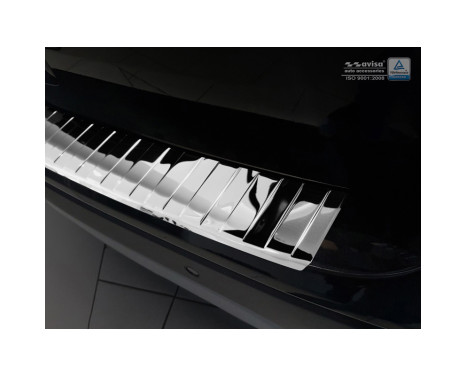 Chrome stainless steel bumper protector suitable for Opel Mokka X 2016- 'Ribs', Image 3