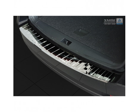 Chrome stainless steel bumper protector suitable for Skoda Octavia III Kombi Facelift 2017- 'Ribs'