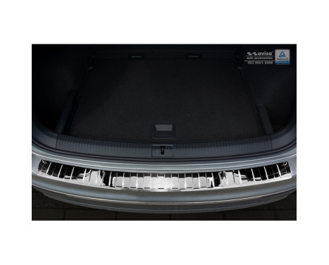Chrome stainless steel bumper protector suitable for Volkswagen Tiguan II incl. Allspace 2016- 'Ribs', Image 3