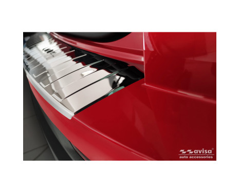 Chrome Stainless Steel Rear Bumper Protector for Skoda Karoq Facelift incl. Sportline 2022 - 'Ribs', Image 5