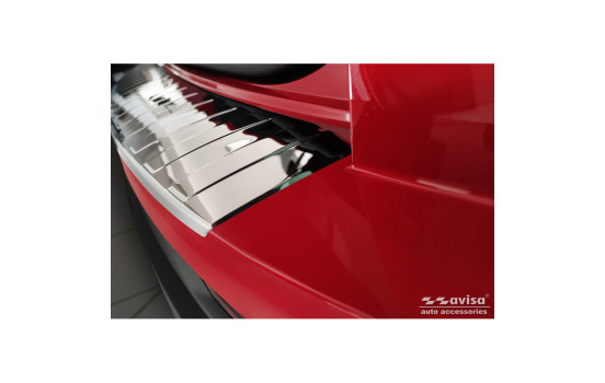 Chrome Stainless Steel Rear Bumper Protector for Skoda Karoq Facelift incl. Sportline 2022 - 'Ribs', Image 5