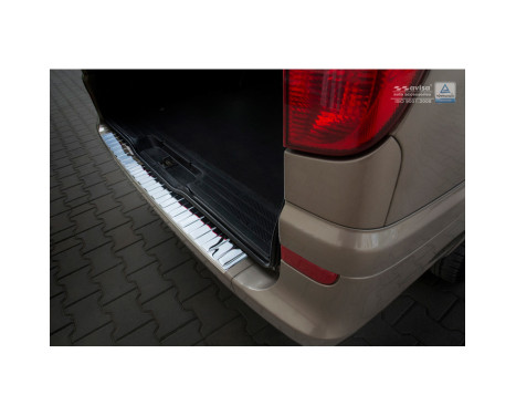 Chrome stainless steel rear bumper protector Mercedes Vito / Viano 2003-2014 'Ribs'