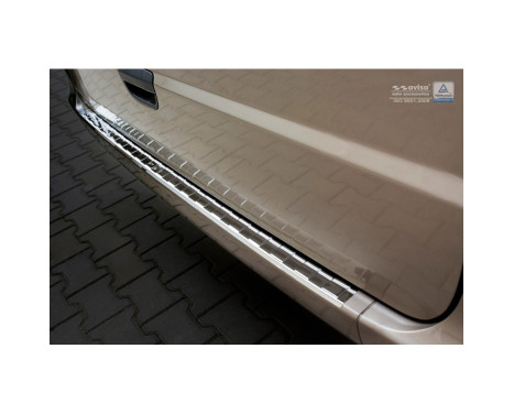 Chrome stainless steel rear bumper protector Mercedes Vito / Viano 2003-2014 'Ribs', Image 2