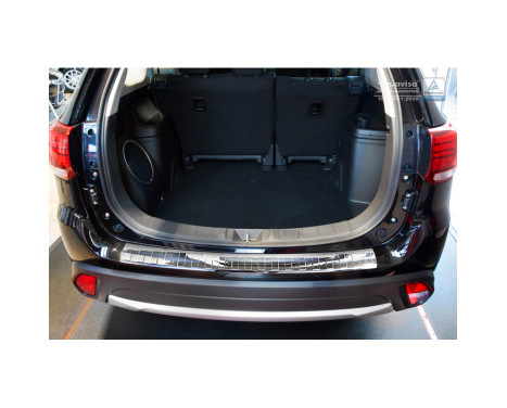 Chrome stainless steel Rear bumper protector Mitsubishi Outlander III 2015- 'RIbs', Image 3