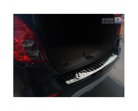 Chrome Stainless steel Rear bumper protector Opel Mokka X 2016- 'Ribs'