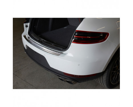 Chrome Stainless Steel Rear bumper protector Porsche Macan 2013- 'Ribs'